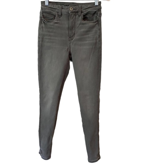 American Eagle Super Hi-Rise Jegging Gray Size 0 Short - Picture 1 of 5